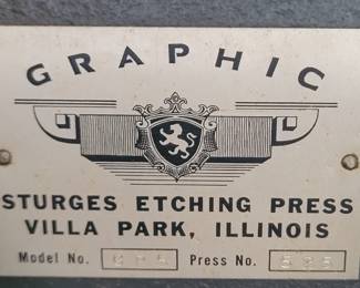 Label on etching press