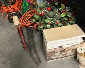 leaf blower, hedge trimmer