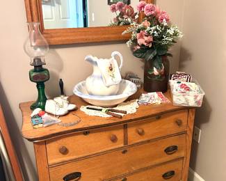 oak wash table,