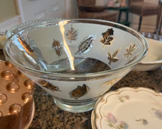 Vintage Libbey Gold Foliage bowl