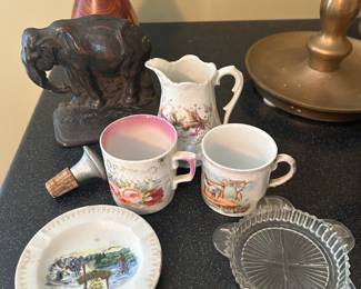 small collectibles, iron elephant door stop
