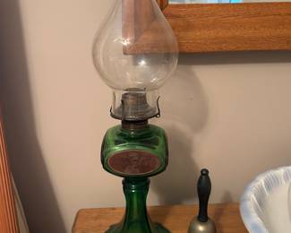 oil lamp , baby shoes