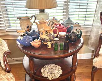 3 tier table , collectible pitchers