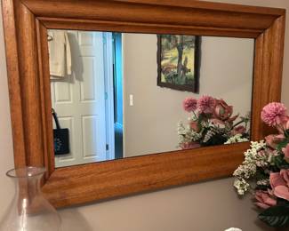 very nice oak mirror