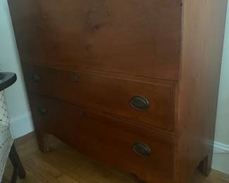 Tall antique blanket chest