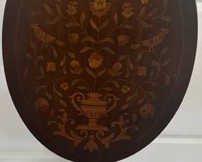 Inlaid folding table