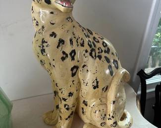 Late 50's large porcelain Jaguar