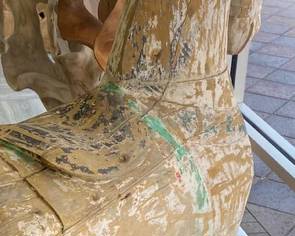 Large life-sized carved horse