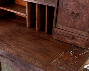 Detail of the Asian inspired desk