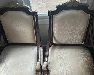 Upholstered arm chairs