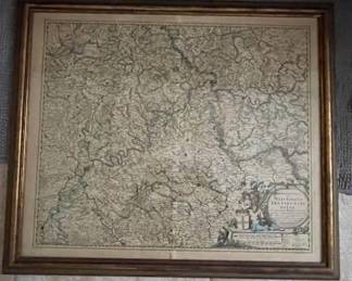 Old Italian map - framed