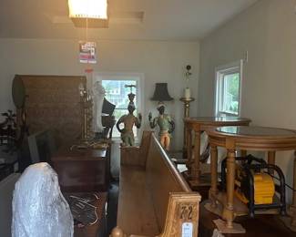 More items for the sale - church benches, side tables, headboards, outdoor furniture, chairs, etc