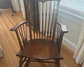 Mother of Pearl inlaid rocker in the Art Nouveau style