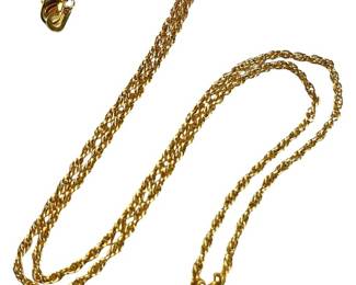 Gold Bow Pendant w Garnet Glass