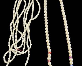 Two Pearl Bead Necklaces