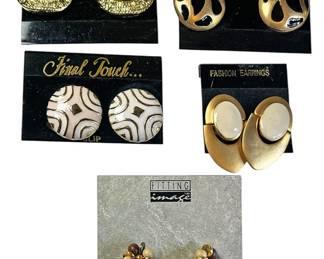 5 Pairs Bold Vintage Earrings