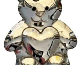 Shiny Bear Heart Pendant