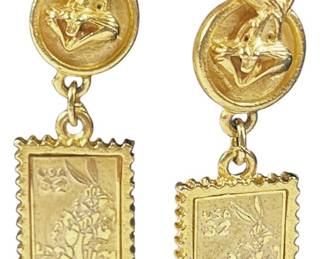 1997 Bugs Bunny 32c Stamp Earrings