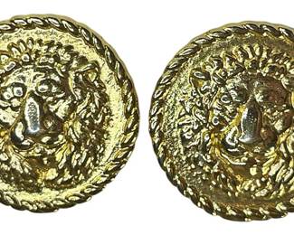 Versace Clip Earrings 1990s Style