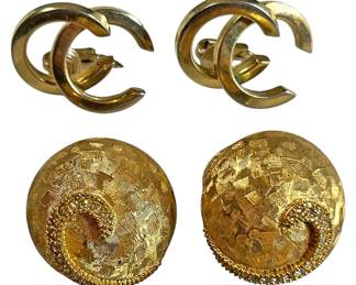 Carnegie Castlemark Gold Tone Earrings