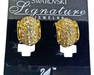 Swarovski Clip Earrings 1980s Era
