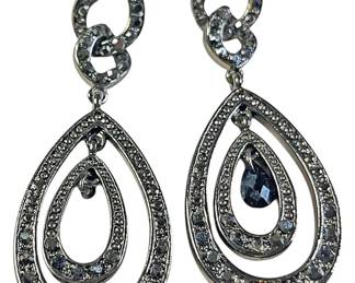 Monet MarcasiteType Pierced Earrings