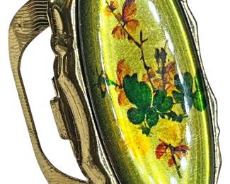 Oval Lipstick Holder Floral Motif