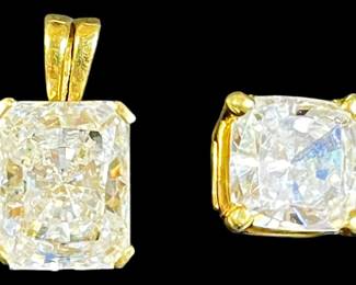 Gold ToneRhinestone Pendants