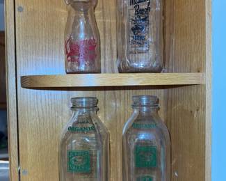 Old local milk bottles