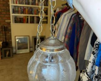 Mid-Century Modern hanging glass bulb lamp