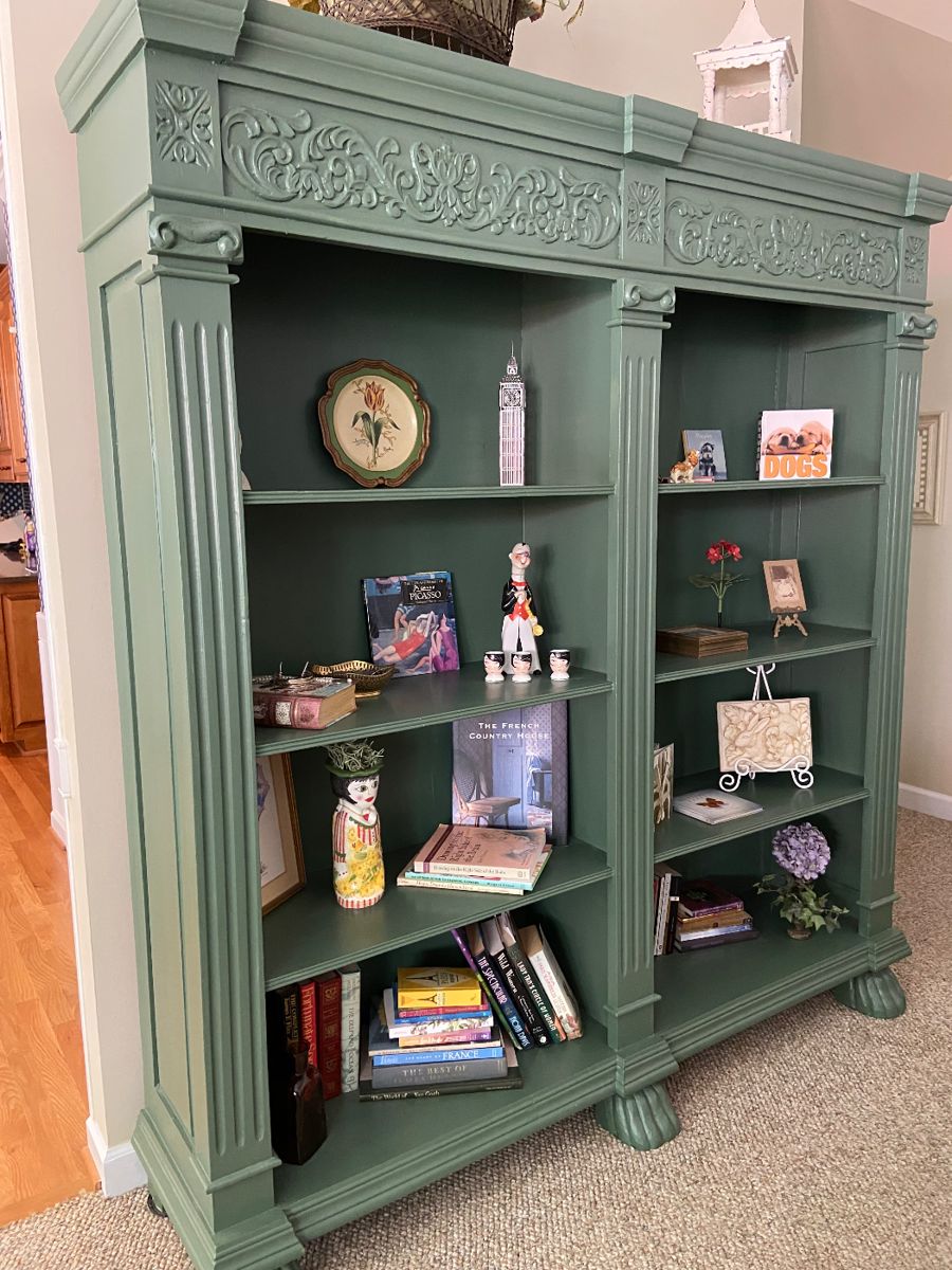 Custom painted one piece, very heavy, cabinet! Stunning!