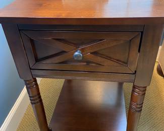 End table with electrical and USB outlets built in