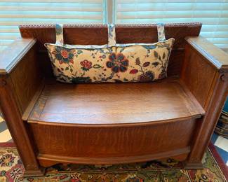 Antique church pew