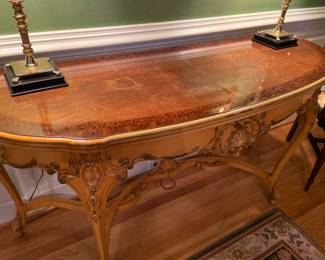 Beautiful antique Neo-Classical carved console table that has been in the family for decades, 5’ long x 21” wide