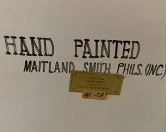 Hand painted in the Philippines table for Maitland Smith