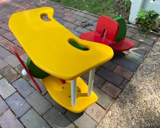 Painted wooden plane, Child’s toy or decor item