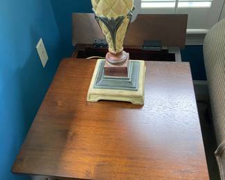 End table with electrical and USB outlets built in