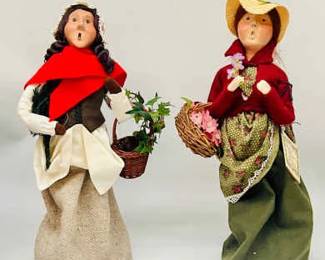 (2) 12.5” Byers Choice Christmas Carolers 1994 & 2002