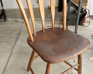 Single Wooden Chair, Possibly Antique