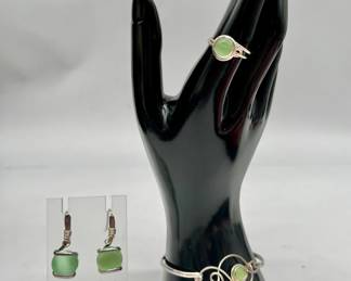 Lovely Jewelry Set of Earrings, Bracelet & Ring