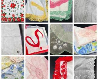 Collection of Vintage Handkerchiefs — ft. Hand Embroidery & Florals