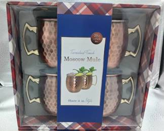(4) Set Of 20 oz "Tarnished Finish" Moscow Mule Glasses