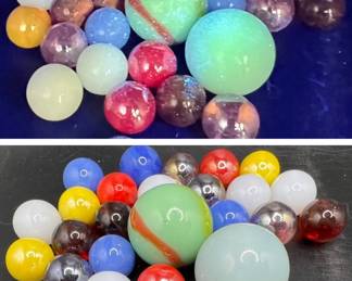 Collection of Old Marbles — Some Glow in Ultraviolet Light