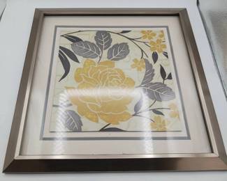 (2) Yellow Flower Prints