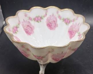 Floral China Standing Bowl
