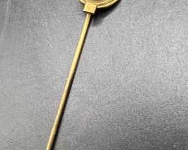 Vintage or Antique Coral Stick Pin with Hallmark