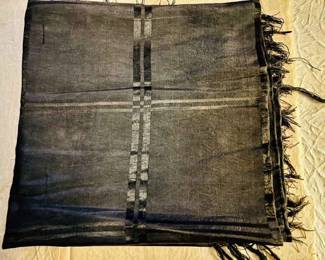 Black Shawl with Fringe — Gift from Sweden in 1973