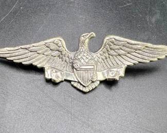 Beau Sterling Silver American Eagle Pin
