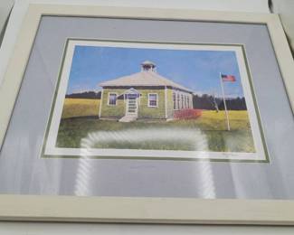 Green House In Field Print
