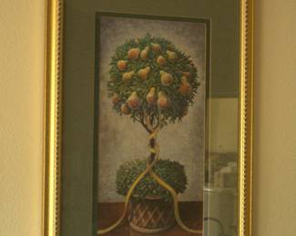 Anne Fisk Framed Print - Potted Pear
